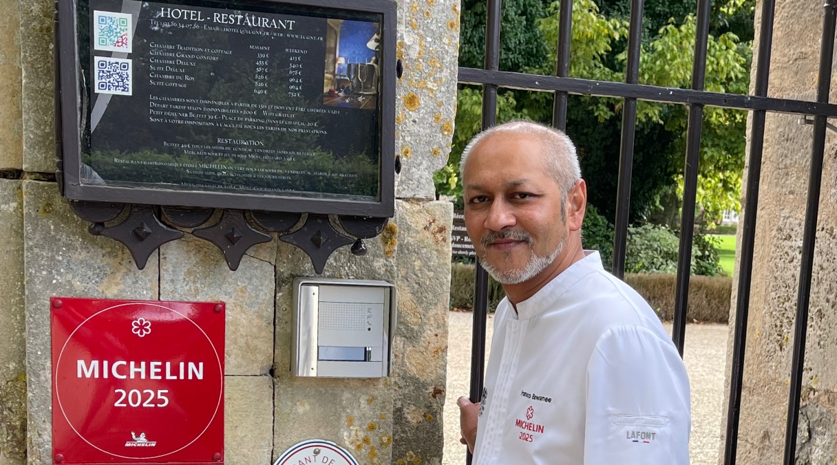 Avec le chef Franco Bowanee, au Château de Vault-de-Lugny