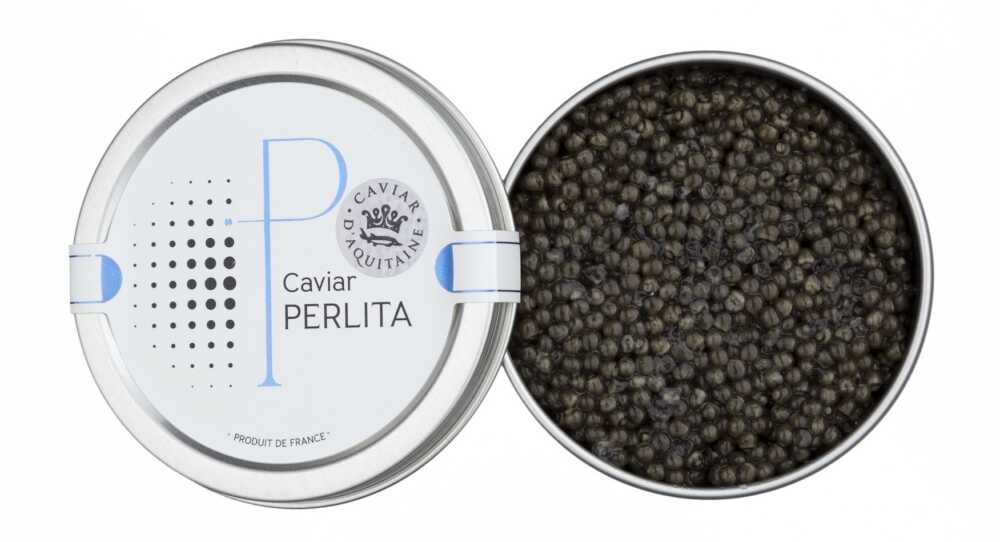 Caviar Perlita boite de caviar ouverte