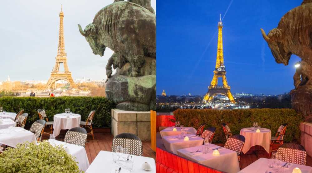 tables avec vues sur la Tour Eiffel