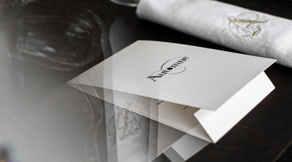 restaurant Automne menu
