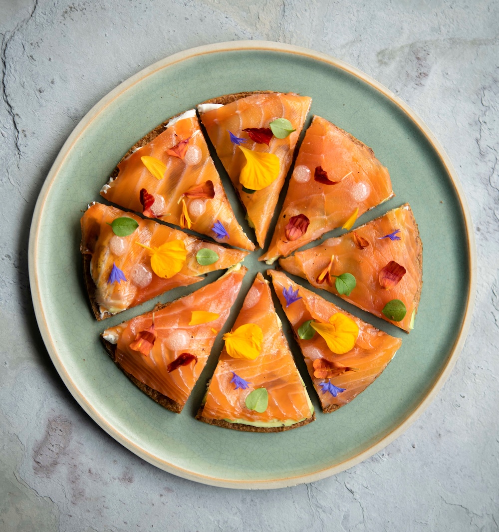 bonne pizza : saumon
