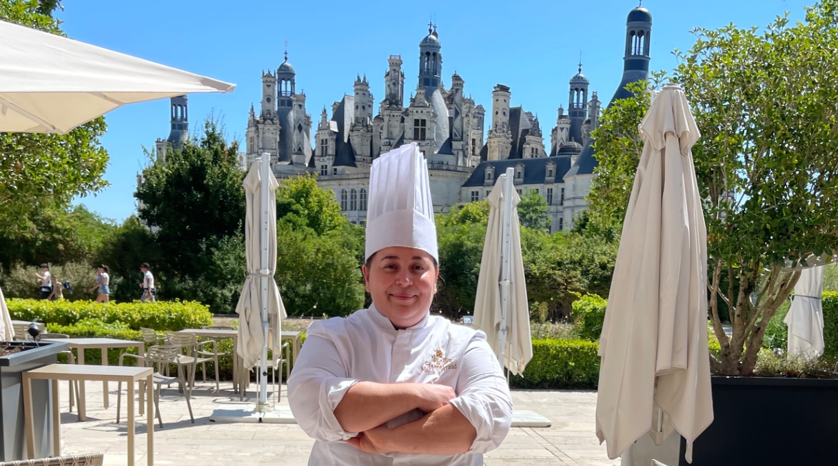 Avec la cheffe Marion Carraud au Relais Chambord