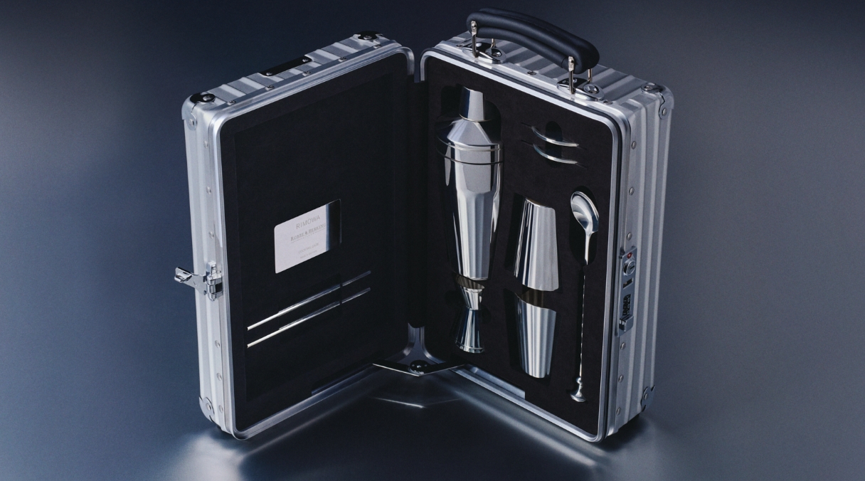 Rimowa x Robbe Berking : une mallette à cocktails de luxe