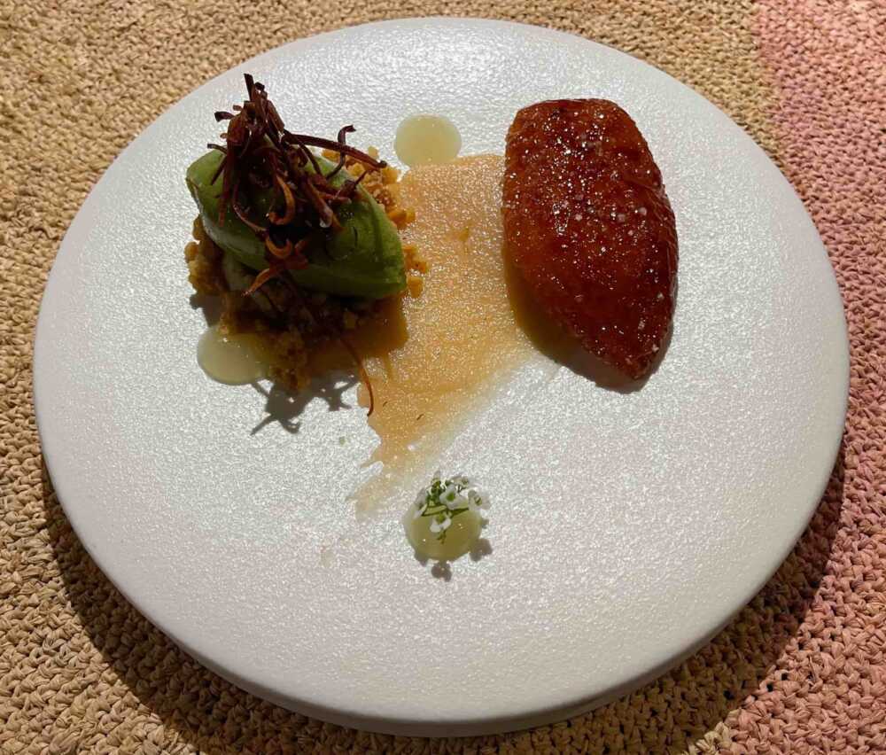 Jacky Ribault dessert au coing