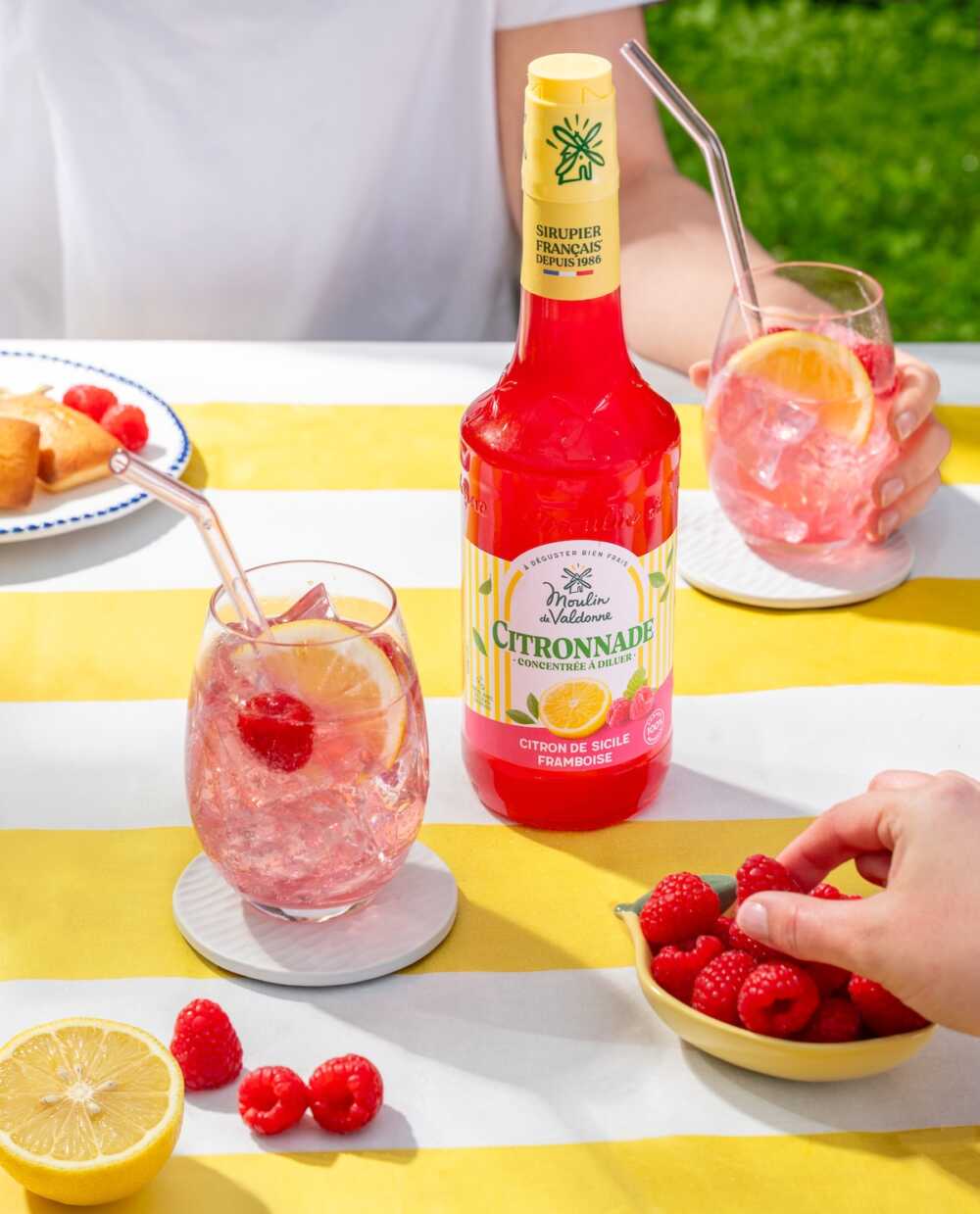 Moulin de Valdonne citronnade framboise