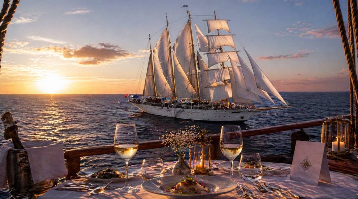 Gastronomie internationale et charme british, à bord du Star Clippers